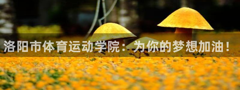 一竞技官方平台体育：洛阳市体育运动学院：为你的梦想加