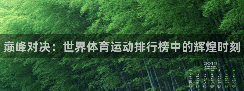 一竞技官方正版app娱乐40996：巅峰对决：世界体育运动排